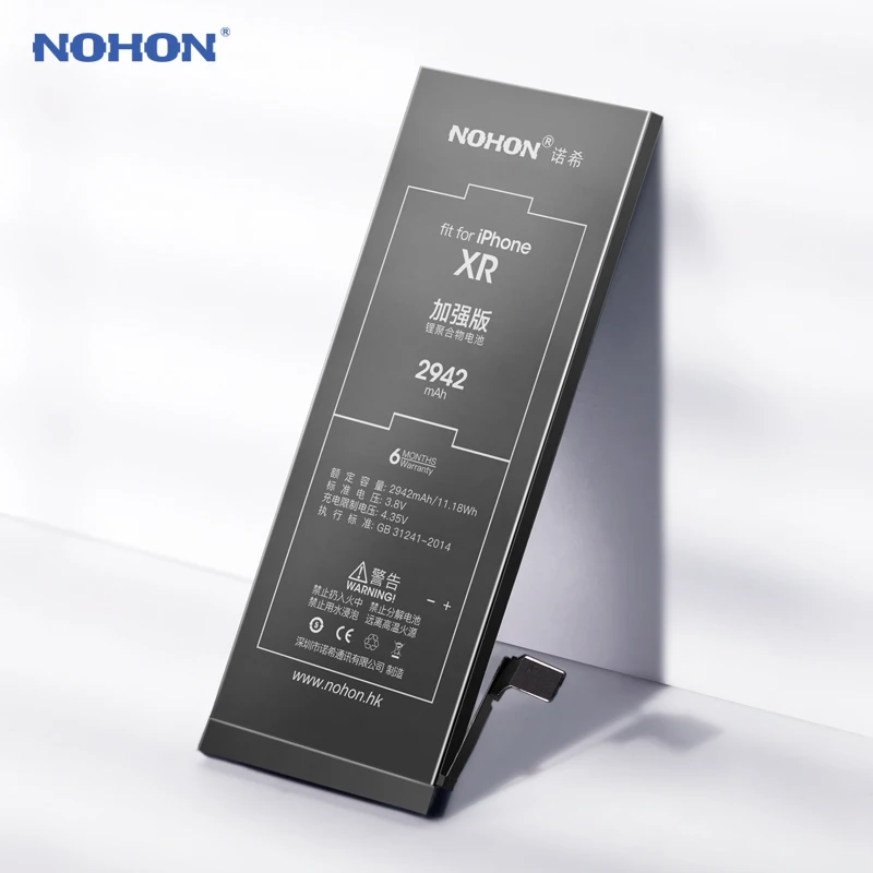 NOHON батарея для iPhone XR X 8 7 6 S SE Замена Оригинальная iPhone6S iPhone6 iPhone7 iPhone8 Высокая
