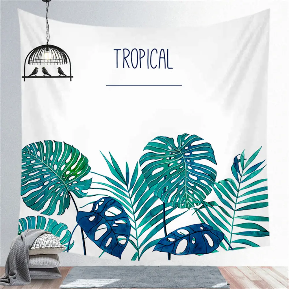 

Custom Bed Summer Banana Leaf Tapestry Hippie Boho Tapestries Wall Art Decor Hanging Fabric Living Ceiling Room Decor CGT001