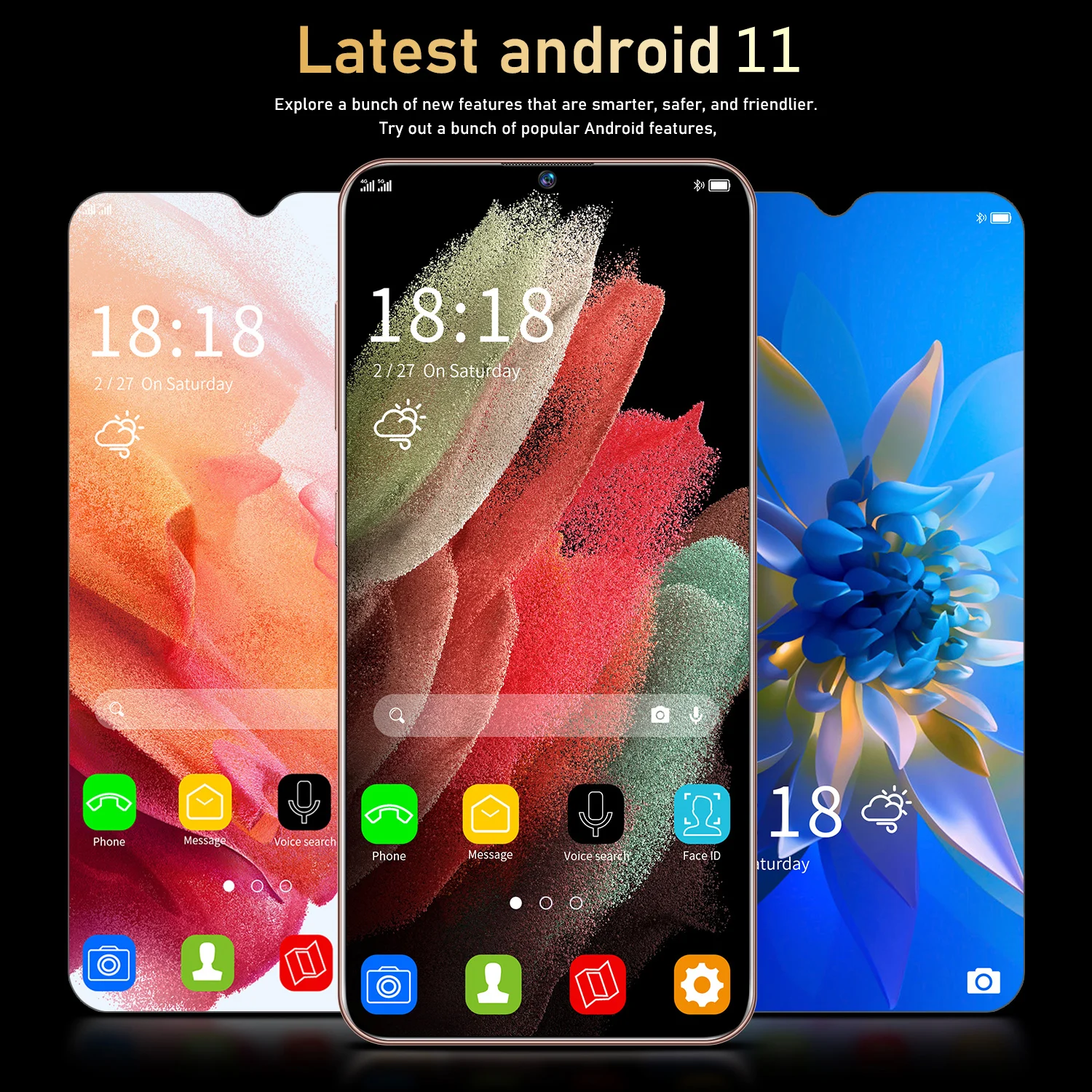 

S21+ Ultra 6.7 Inch Smartphone Android 11 6500mAh 12+512GB Full Screen Support Face ID 4G 5G Global Version Network Mobilephone