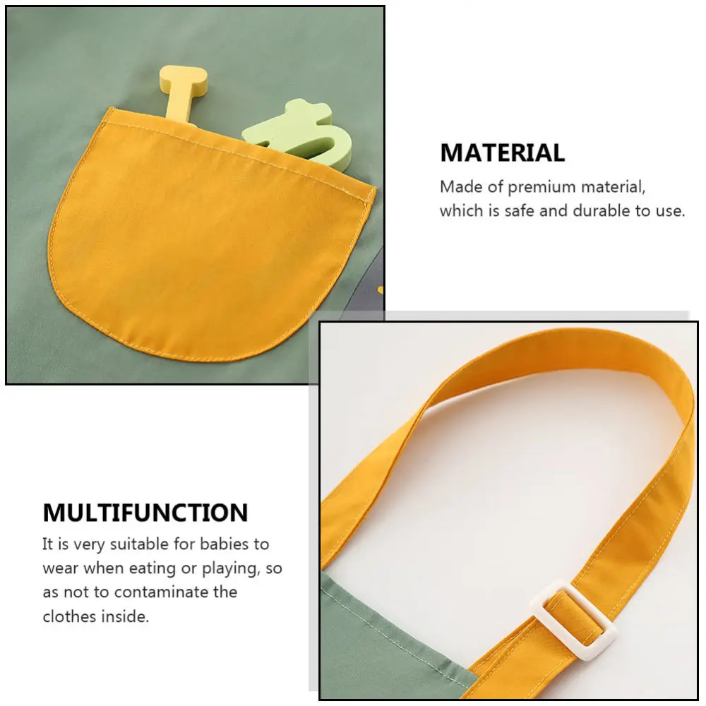 

1pc Children's Waterproof Apron Baby Smock Kid Painting Apron (Green)