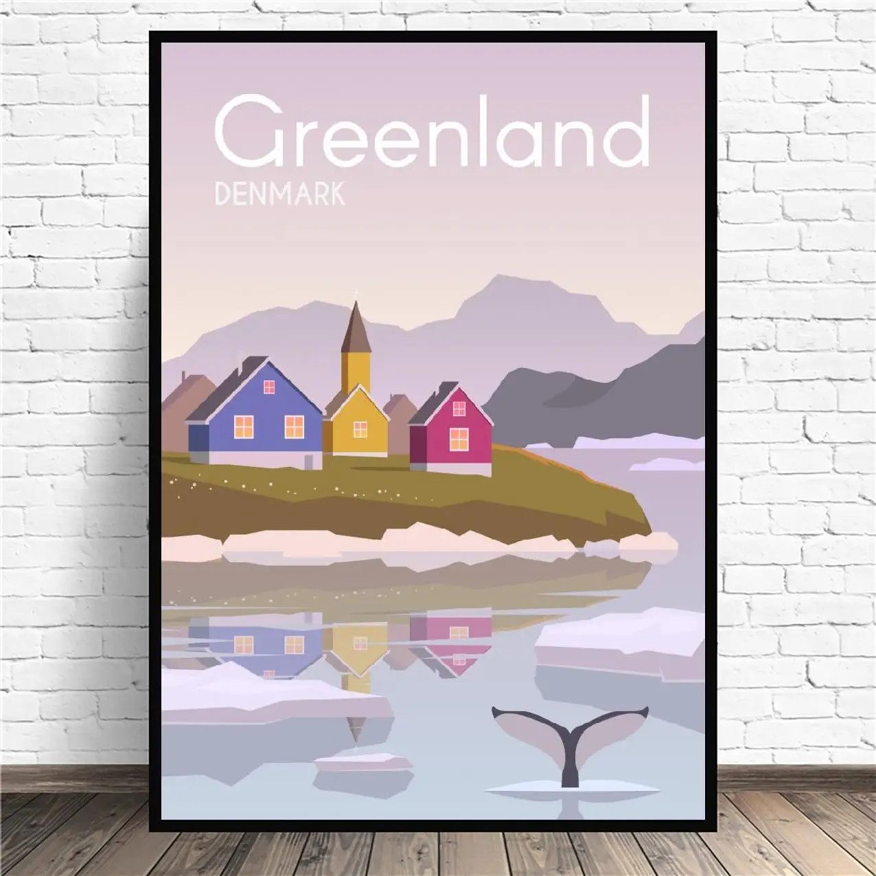 

Greenland Denmark Canvas Wall Art Print Modern Poster Wall Pictures Living Room Decor