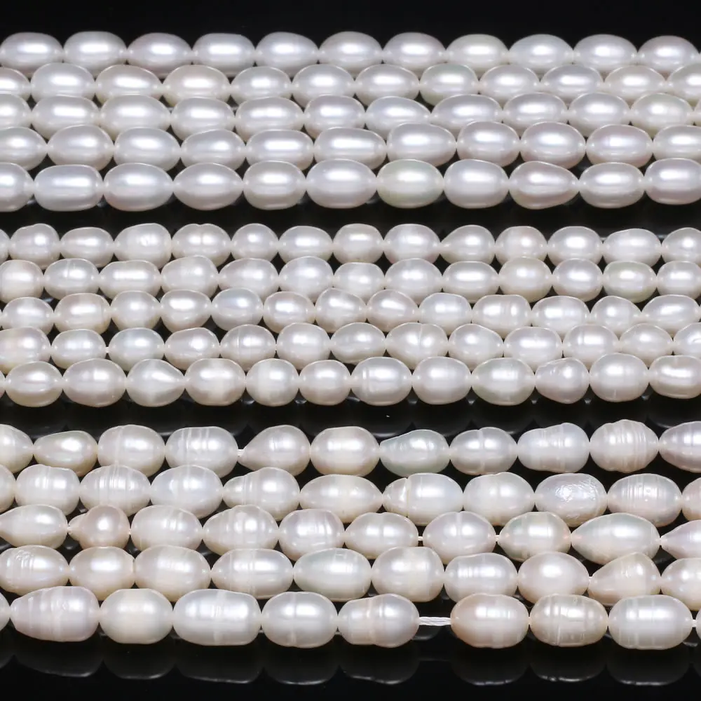 

AAA White Pearl Bead Natural Freshwater Pearls for Necklace Bracelet Jewelry Making DIY Accessories for Women Gift Size 6-7mm