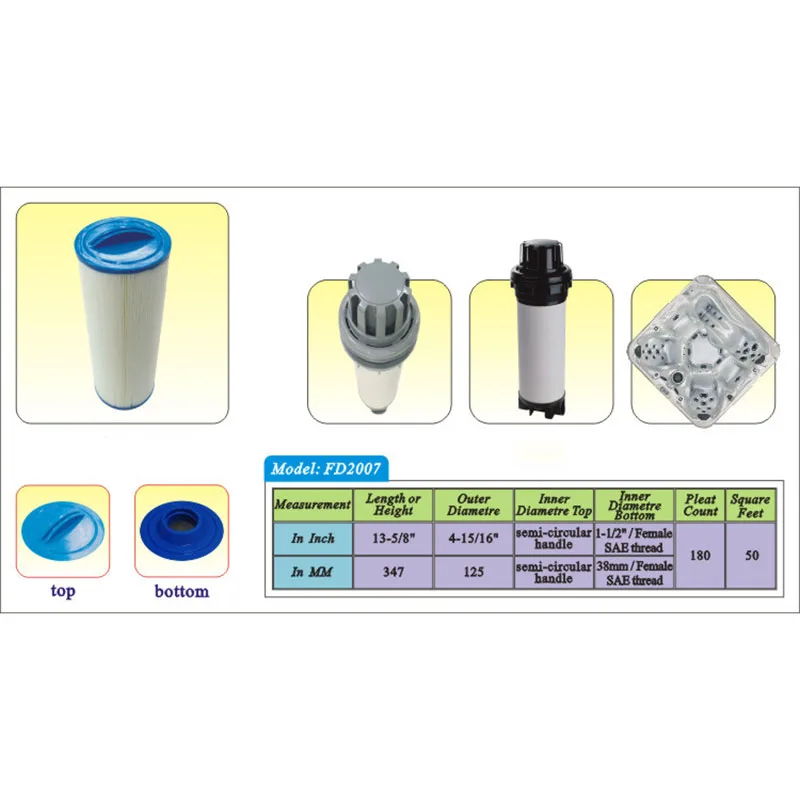 

Replacement Filter Cartridge FD2007 Pool Filter for Swimming Pool Spa 4CH-949 FD2007 FC-0172 PWW50L Fedoo Unicel Pleatco INTE99