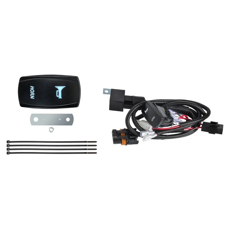 

UTV ATV Universal 12V Horn Kit W/ Rocker Switch for Polaris RZR 800 XP Ranger Can-Am Maverick X3 Arctic Cat for CF Moto
