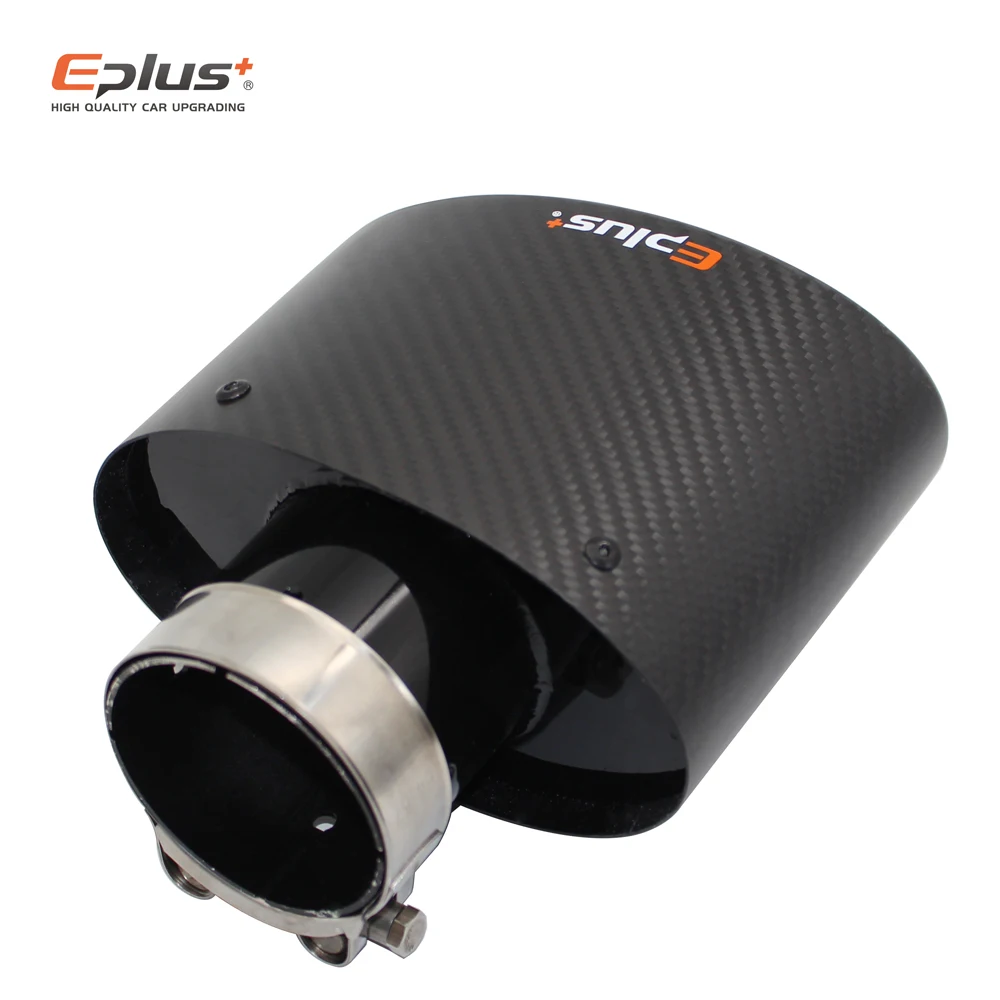 EPLUS матовый углеродное волокно автомобильный глушитель наконечник выхлопной