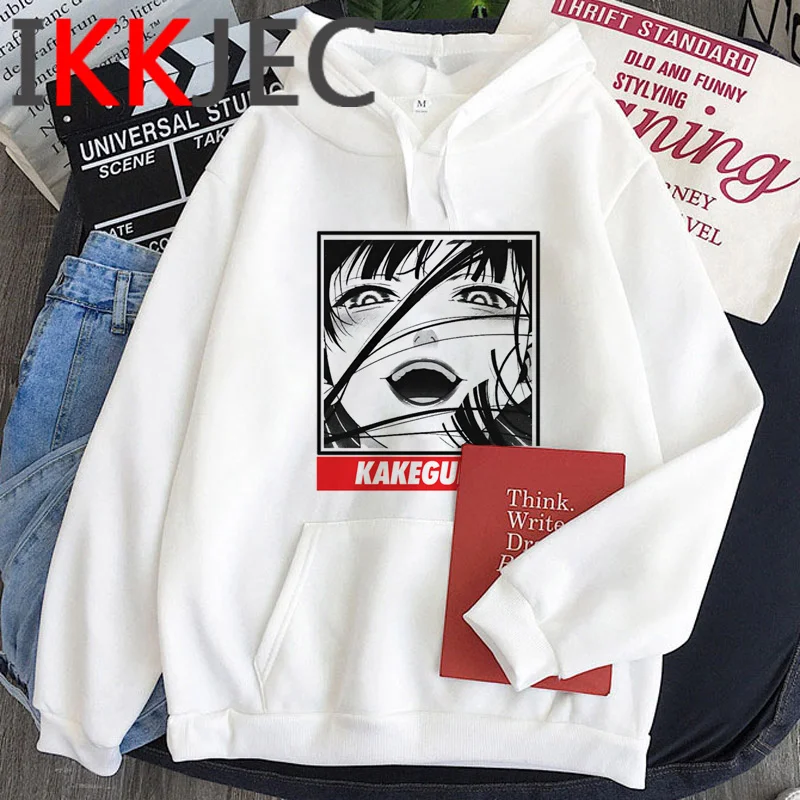 

Kakegurui толстовки для мужчин Графический y2k эстетическое Мужской пуловер с капюшоном свободный y2k эстетическое