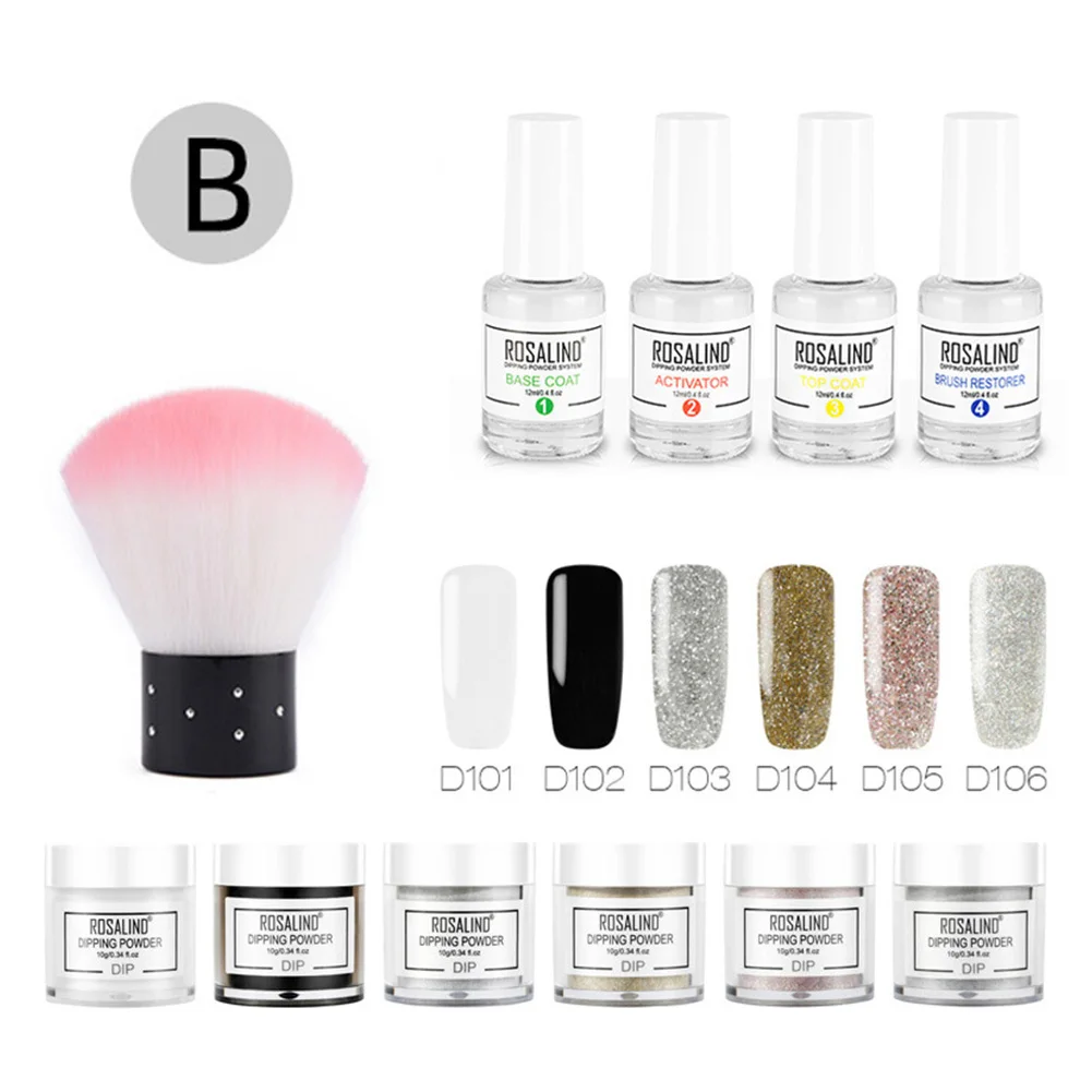 Набор пудры для погружения ногтей профессиональный блеск натуральный легко