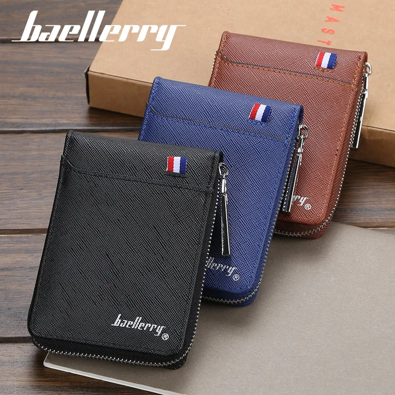 2019 мужские кошельки baellerry 9 держатели для карт на молнии короткий дизайн мужской