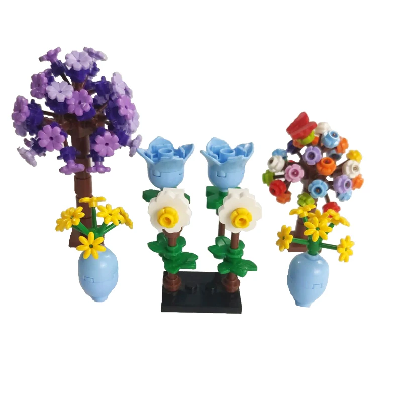 Букет цветов Цветочное дерево ваза горшечные растения строительные блоки