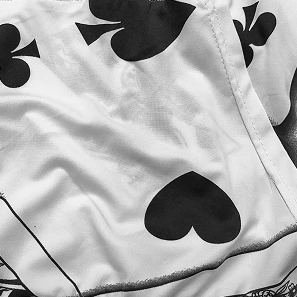 #4106 Европейский Размеры покер карты с принтом футболка короткими рукавами и