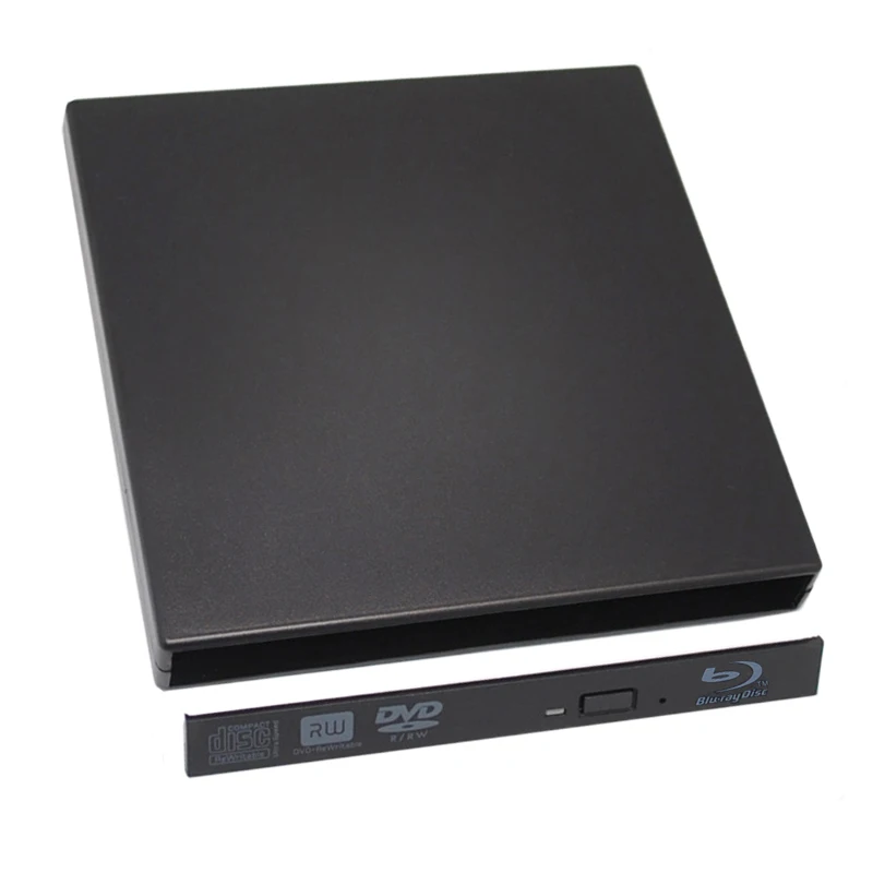 

USB 2.0 External Blu-ray BD-ROM BD-RW DVD/RW CD-ROM Enclosure Case 12.7mm IDE Interface For Laptop Optical Disk Drive