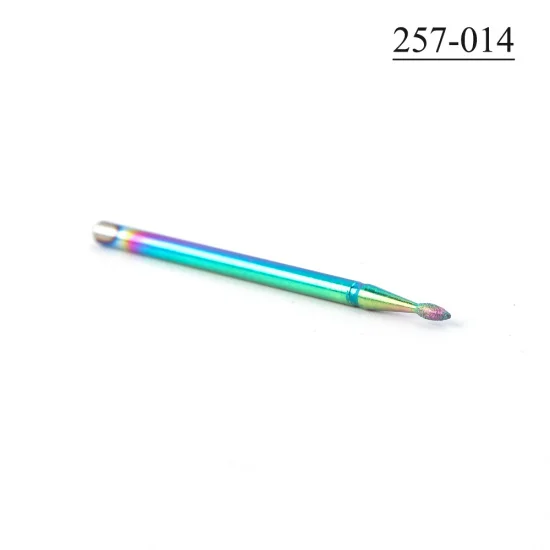 257-014 STZ, 1 шт., фрезы для маникюра, алмазные сверла для ногтей, фрезы с шариковым пламенем, роторная шлифовальная машина для удаления кутикулы, инструменты для ногтей#1514-3 - Цвет: 257-014
