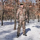 Осенне-зимний утепленный флисовый костюм Bionic, камуфляжный охотничий костюм, куртка и брюки, тактическая одежда для походов, рыбалки, костюмы Ghillie