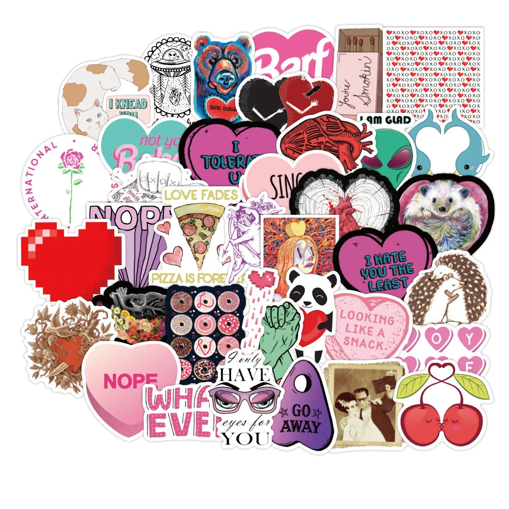 

100PCS Sweet Salty Cartoon Animals Stickers Love For Gift DIY Laptop Luggage Phone Guitar PVC Toy Decals Graffiti Sticker F3