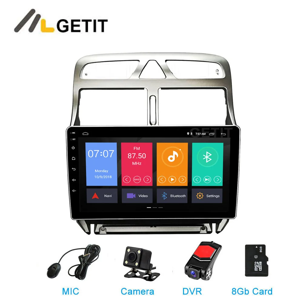 Автомагнитола 9 &quotс Android 10 мультимедийный аудио стерео плеер для Peugeot 307 2002 2013 dvd gps