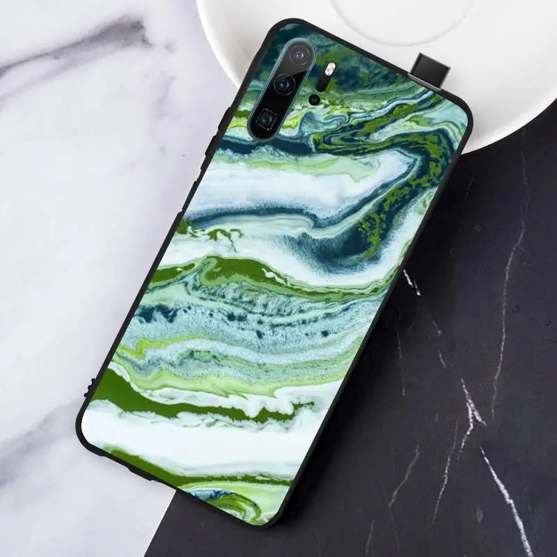 

Dark Blue Marble Pattern Phone Case For Huawei honor Mate P 10 20 30 40 i 9 8 pro x Lite smart 2019 nova 5t