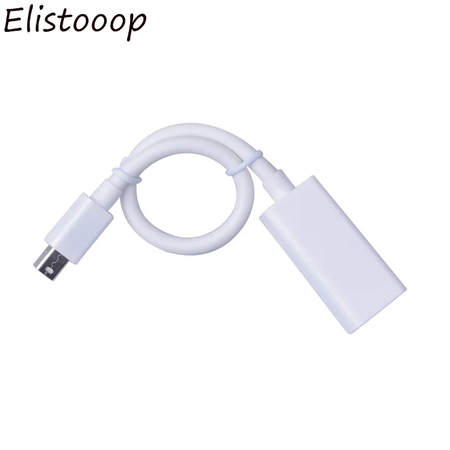 Elistooop 24 см мини DisplayPort Дисплей Порт DP к HDMI адаптер кабель для Apple Mac Macbook Pro Air |