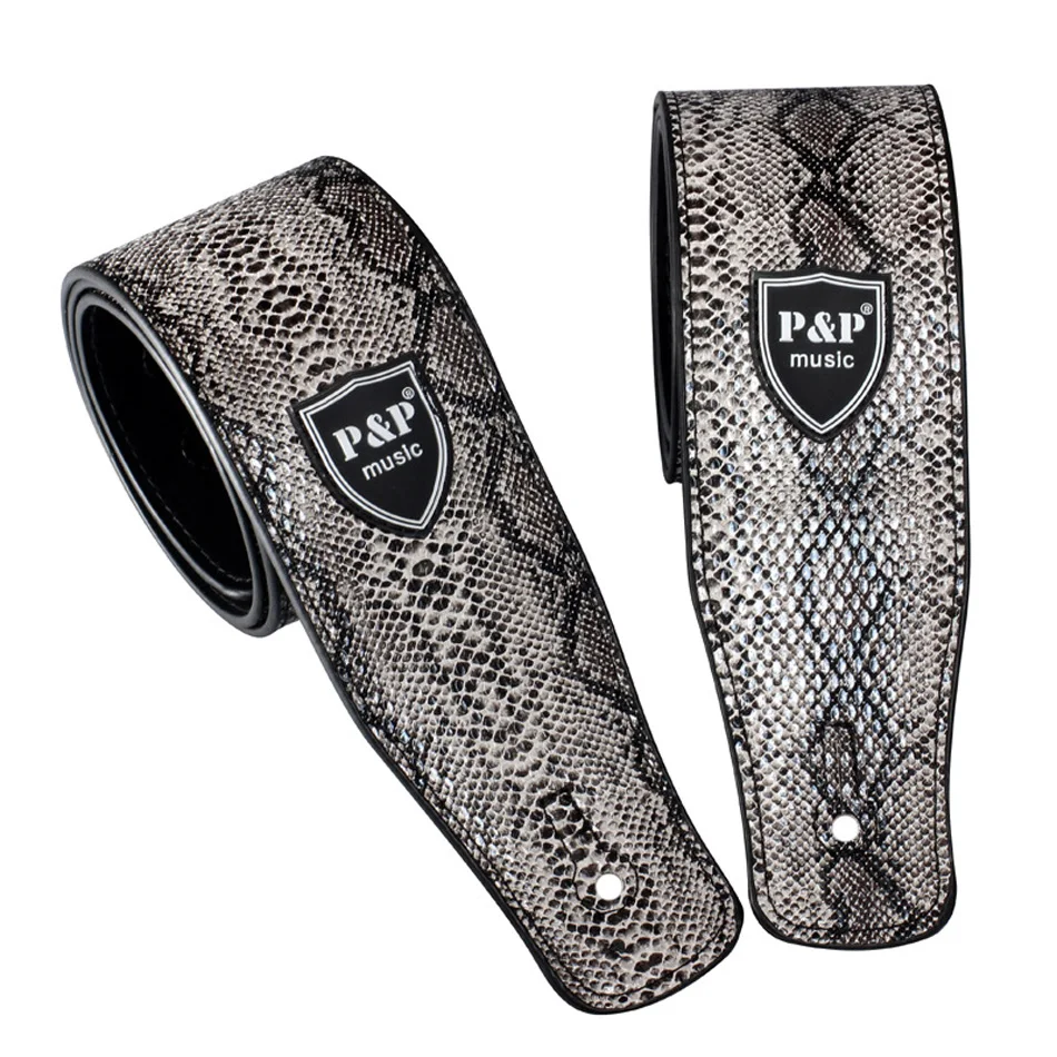 schlange haut design pu imitation leder gitarre strap für elektrische gitarre akustische gitarre folk gitarre bass strap free global shipping
