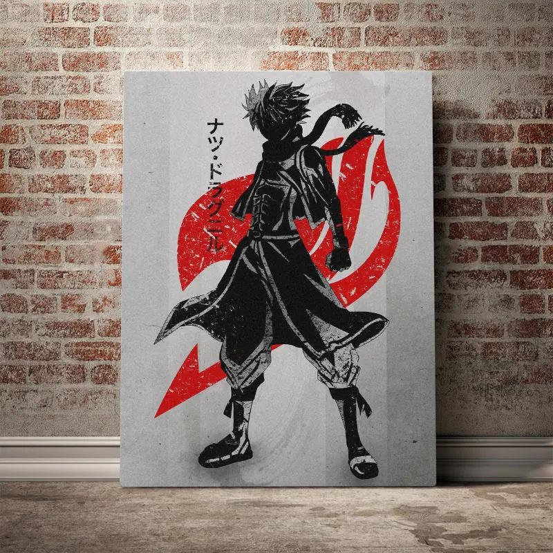 

Prints Posters Home Decor Natsu Canvas Painting Fairy Tail Wall Artwork Modern Hot Animation Bedroom Cuadros Modular Pictures