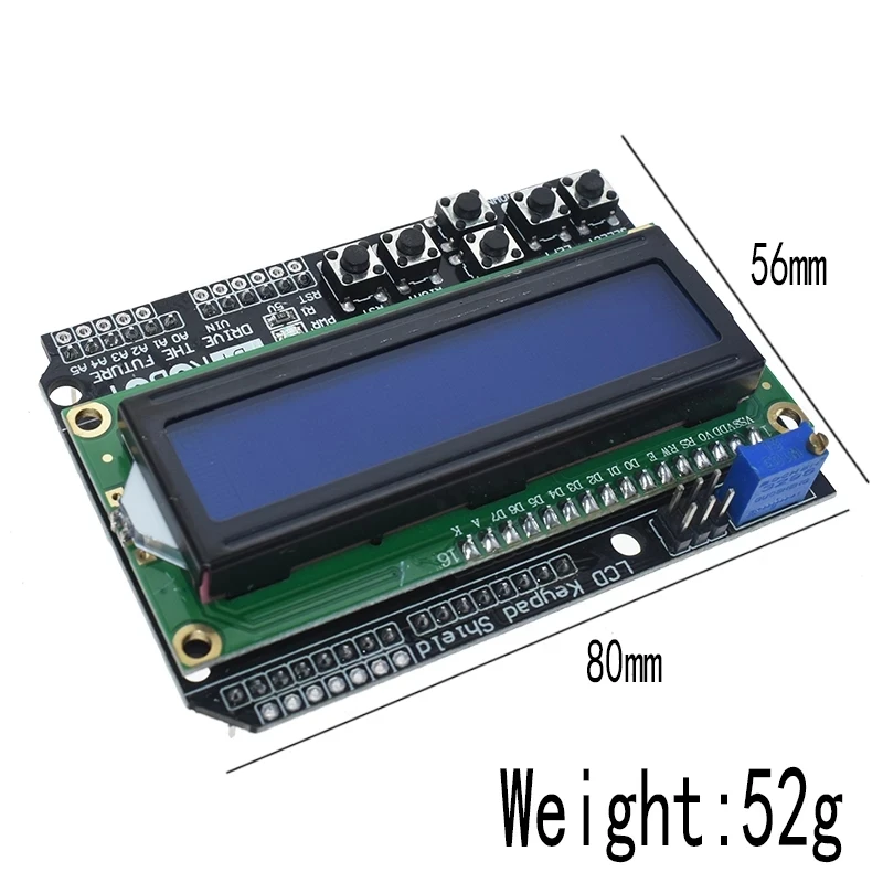 1 шт. ЖК-экран с клавиатурой ЖК-дисплей 1602 ЖК-модуль для ATMEGA328 ATMEGA2560 raspberry pi UNO синий