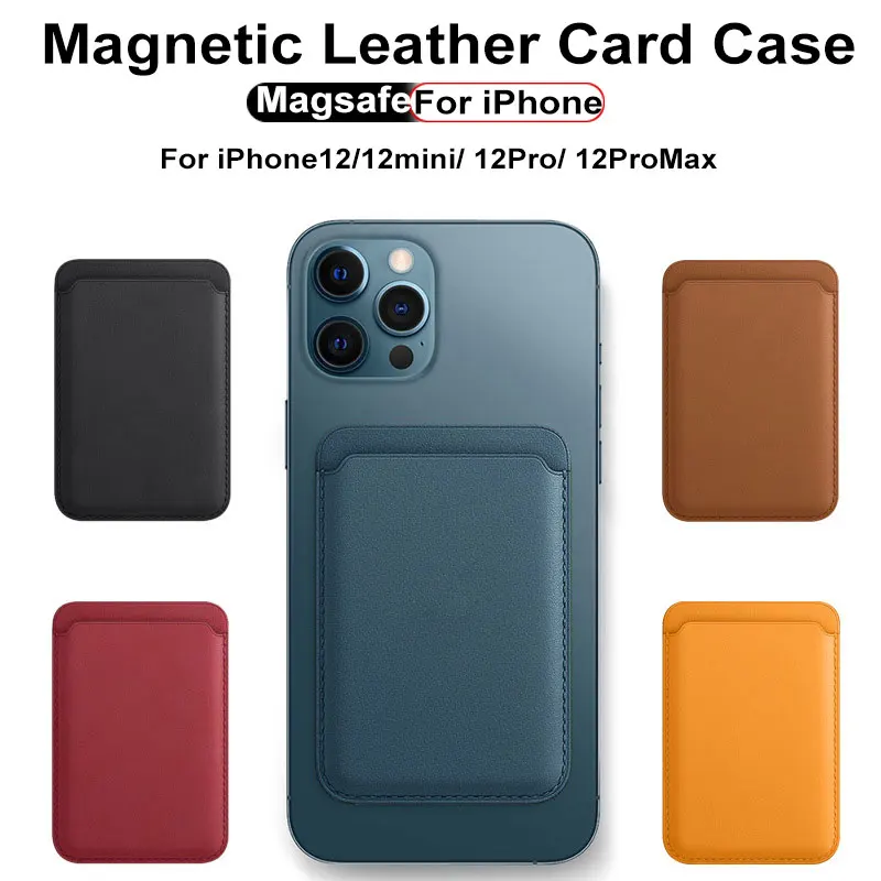 

Оригинальная роскошная кожаная задняя крышка для iPhone 12 Pro Max Магнитная адсорбируемая натуральная кожа кошелек 12 Pro 12 мини сумка для карт