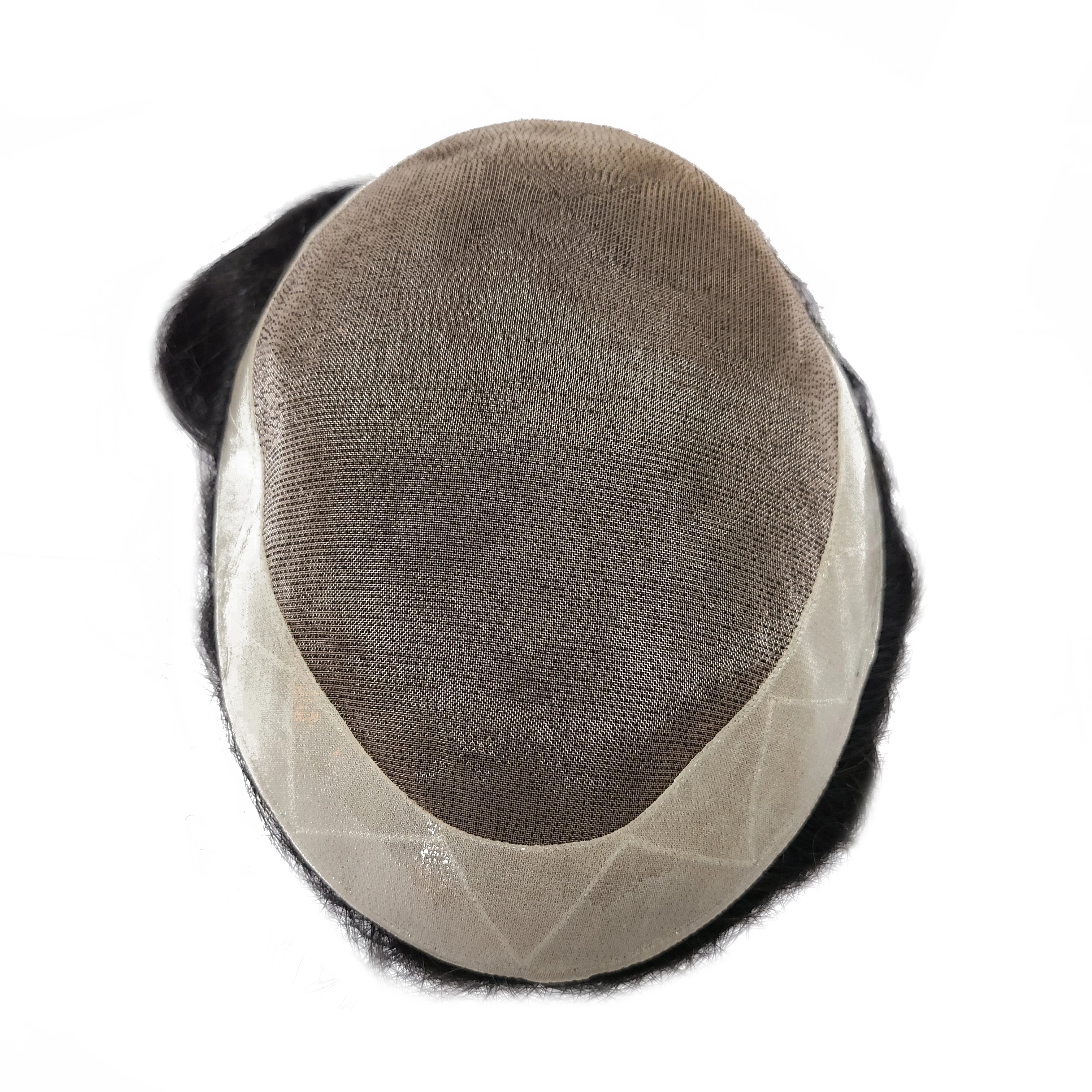 Мужской парик K.S тонкий моно полиуретановый прочный капиллярный протез