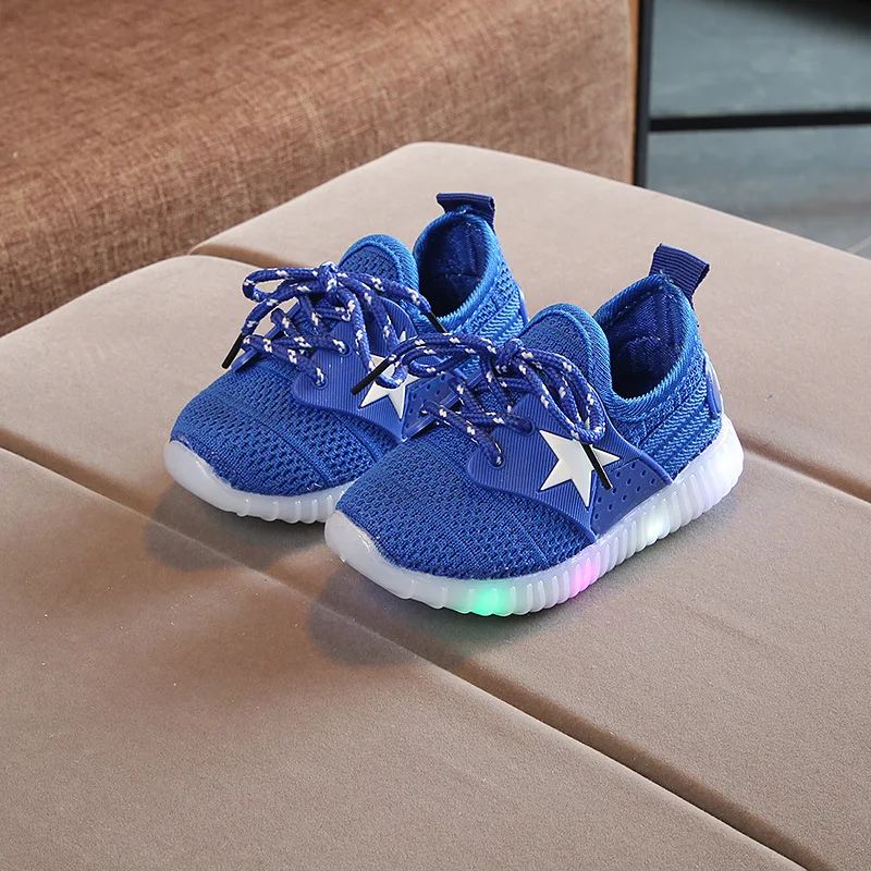 

2021 Summer Baby Children Breathable Lightweight Sneakers Boys Girls Kids Led Light Up Shoes Child Glowing Casual Schoenen