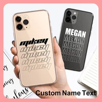 custom personalize your name phone case for iphone se 2020 6 6s 7 8 plus x xs xr max 11 pro 12 mini max soft silicone phone case