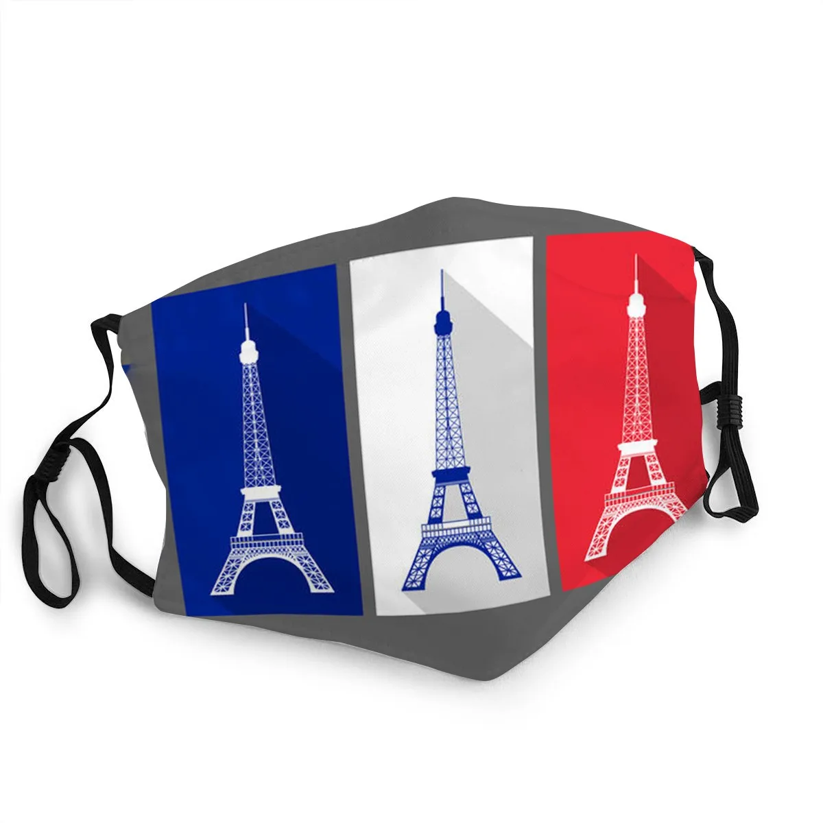 2020 New Paris Tower Face Mask Non Disposable Washable Anti Virus Infection Oral Cloth Masque French Flag Creative | Красота и