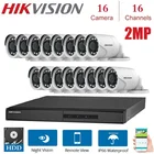 16 каналов HIKVISION английская версия DVR DS-7216HGHI-F1N 1080P с 16 шт. 2 МП 4 в 1 наборы комнатных и уличных камер ночного видения