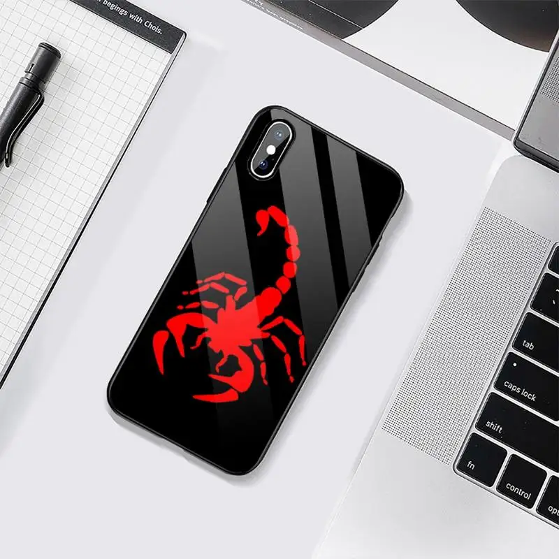 

Animal crab scorpion Phone Case Tempered glass For iphone 6 6S 7 8 plus X XS XR 11 12 mini PRO MAX