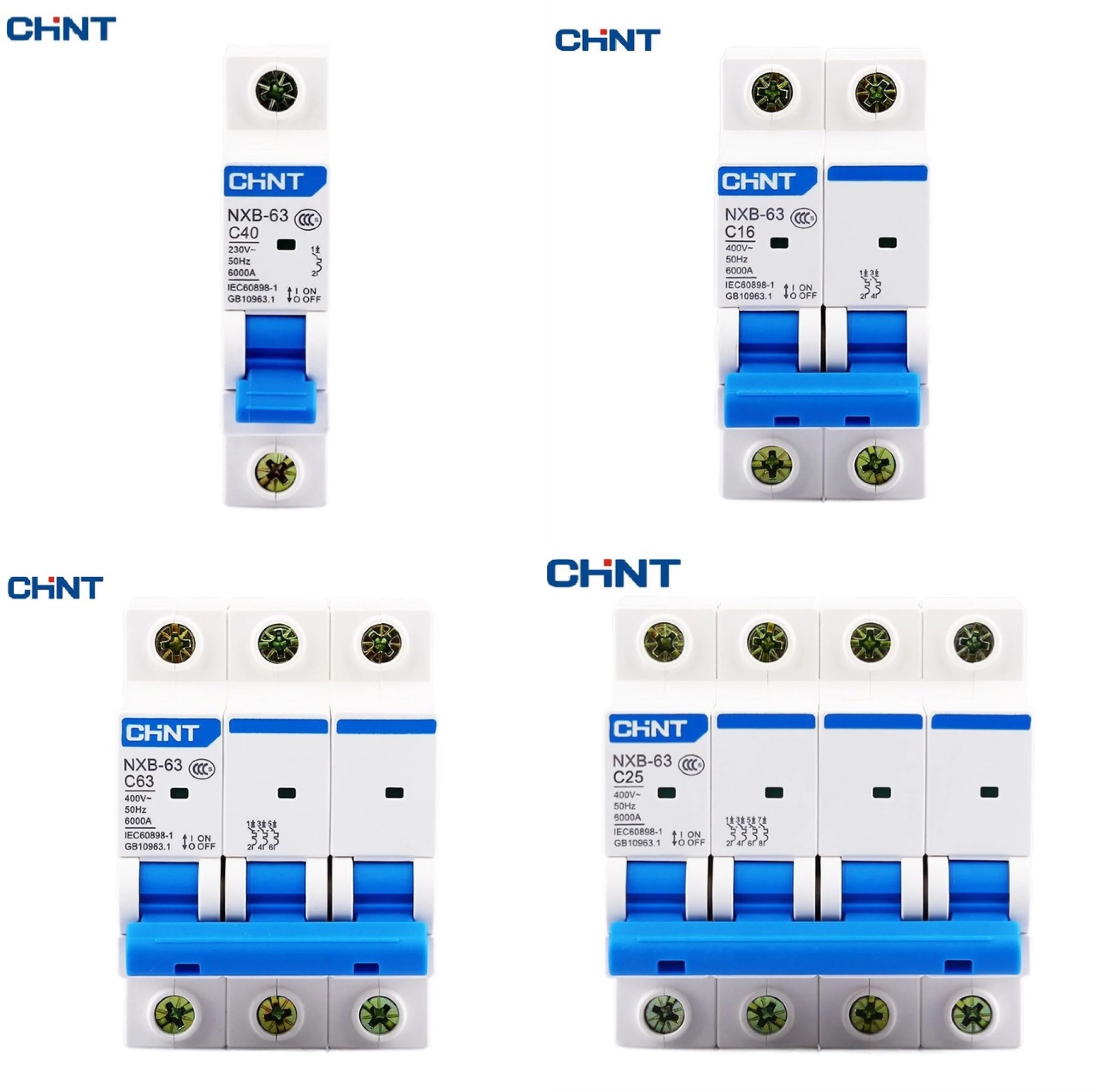 CHINT NXB 63 DZ30 DZ40 ВСП электрические гибкие трубы фитинг интерьер Flex ТПС 1P 2P 3P 4P AC 230/400V