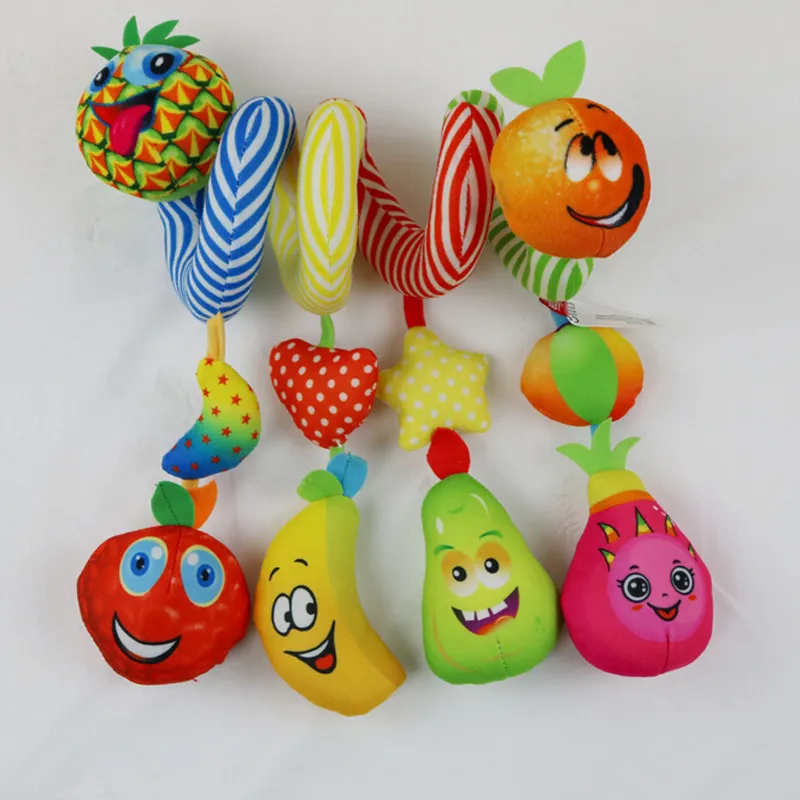 

Baby Rattles Stroller Toys Lovely Vegetables/Watermelon Model Infant Bed Hanging Toys Newborn Mobile Baby Kids Educational Toys