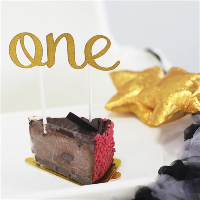 Золотой розовый акриловый Топпер для торта украшение вечерние десерт милые