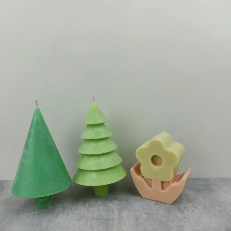 Plastic Candle Mold Christmas Tree Durable Making DIY Wedding Dinner | Дом и сад