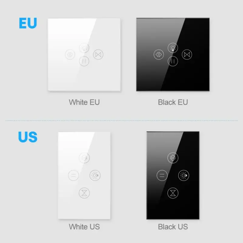 

Tuya Smart Life WiFi Roller Shutter Curtain Switch Silver Color Remote Control Electric Blinds Google Home Aelxa Smart Home