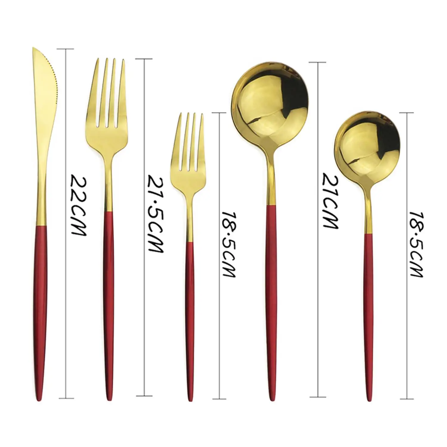 

6set/30pcs Blue Gold Cutlery Set 304 Stainless Steel Dinnerware Set Knife Dinner Fork Dessert Spoon Silverware Kitchen Tableware