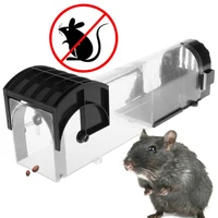 1 pcs nontoxic rat trap cage catch mice rodent control catch bait hamster mouse trap transparent humane live mousetrap xnc sts