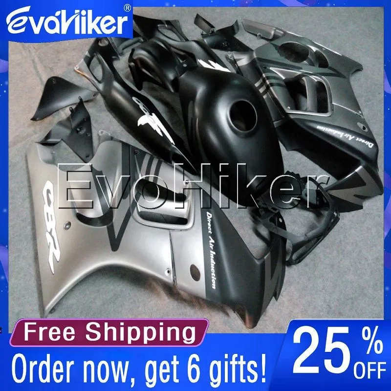 

Custom motorcycle fairing for CBR600F3 1997-1998 motorcycle bodywork kit silvergray+gifts