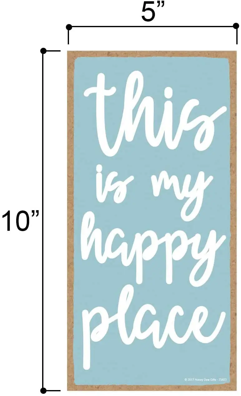 

Wall Hanging Decorative Wood Sign This is My Happy Place Hang on The Wall Home Decor