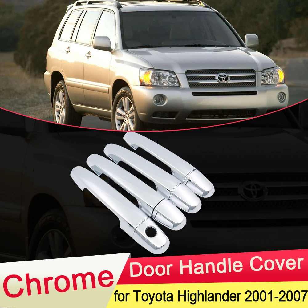 Для Toyota Highlander XU20 2001 2002 2003 2004 2005 2006 2007 хромированная крышка для дверных ручек