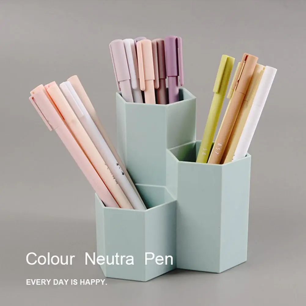 6pcs/set Creative Cute Morandi Series Simple And Fresh Note Gel Nib Student 0.5mm Diary Pen Kawaii Supplies Quick-d O5D8 | Канцтовары
