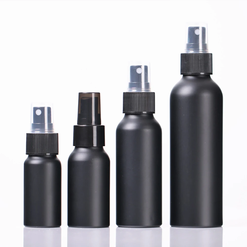 

30ml-150ml Portable Travel Black Aluminum Bottle Empty Bottle Perfume Spray Bottle Pure Lotion Essence Lotion Bottle Cosmetic