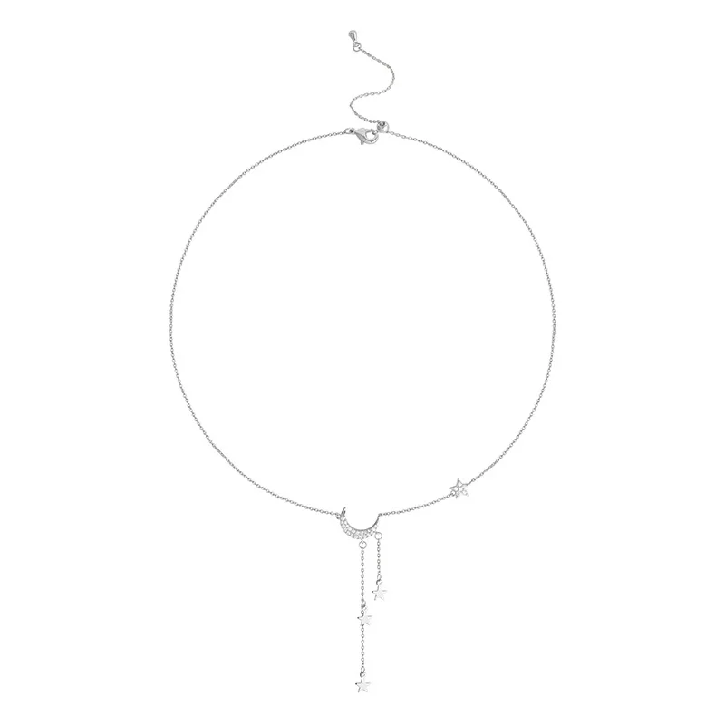 

Stars Moon Chain Necklace for Women Gifts Shining Meteor Jewelry Korea Trendy Chain Necklaces