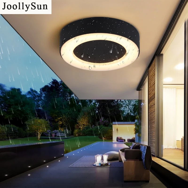 

JoollySun 10W Wall Lamp Waterproof Wall Sconces Porch Light Outdoor Balcony Ceiling Lights Aluminum LED Lighting Fixture
