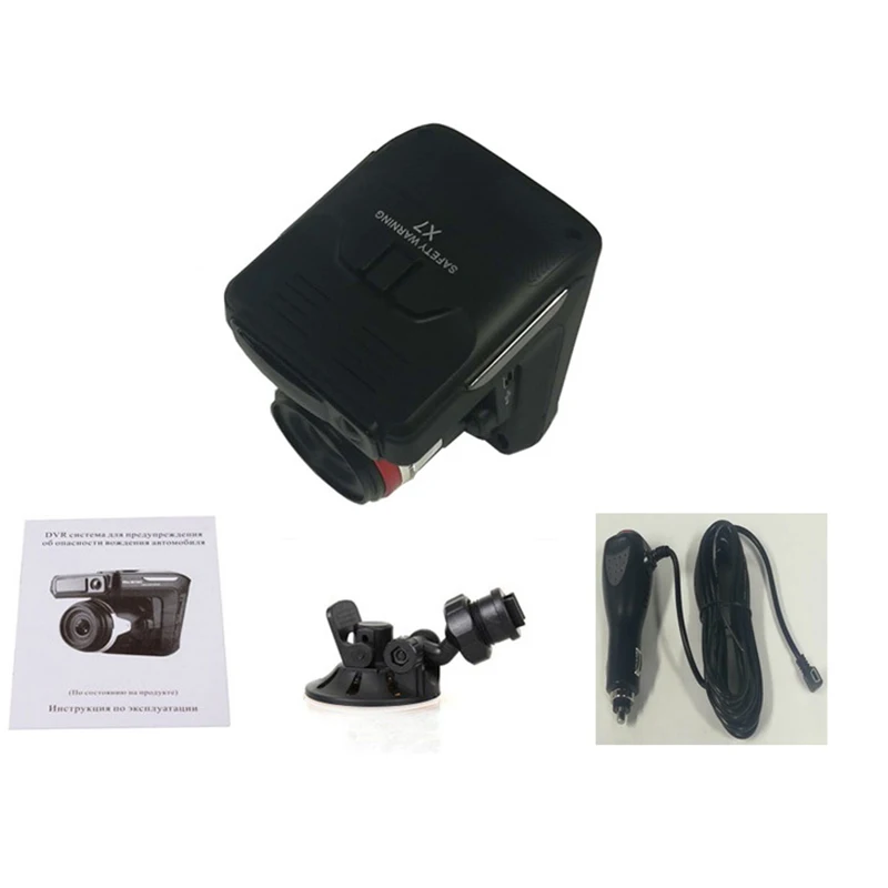 

X7 Radar Car Dvr Dash Cam Detector Video Recorder 2 in 1 HD 1080P 140 Degree Angle Russian Language Dash Cam Video Recorder