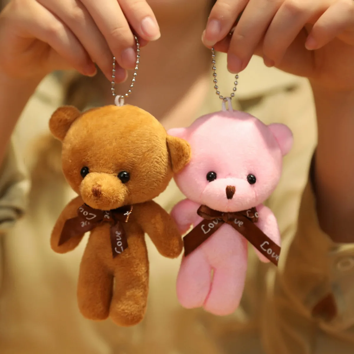 

11-25cm Lovely Teddy Bear Cashmere Plush Toys Stuffed Animals Bouquet Pendant Baby Doll Girls Kids Nice Christmas Wedding Gifts