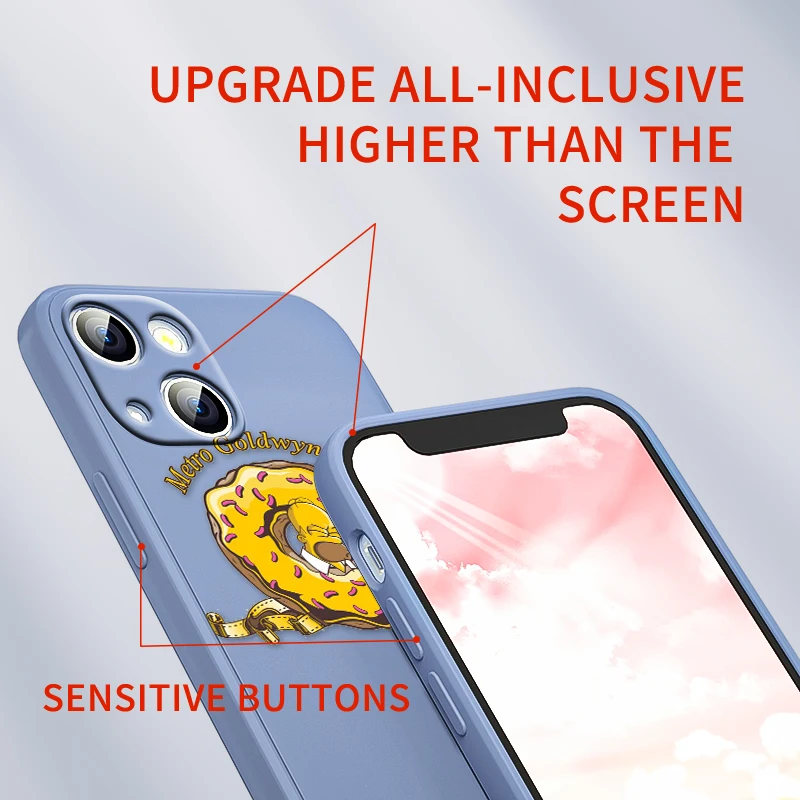 The Simpsons Funny Cartoon Case For Apple iPhone 14 13 12 Mini 11 Pro XS MAX XR X 8 7 6S SE Plus Liquid Rope Phone Cover Core |