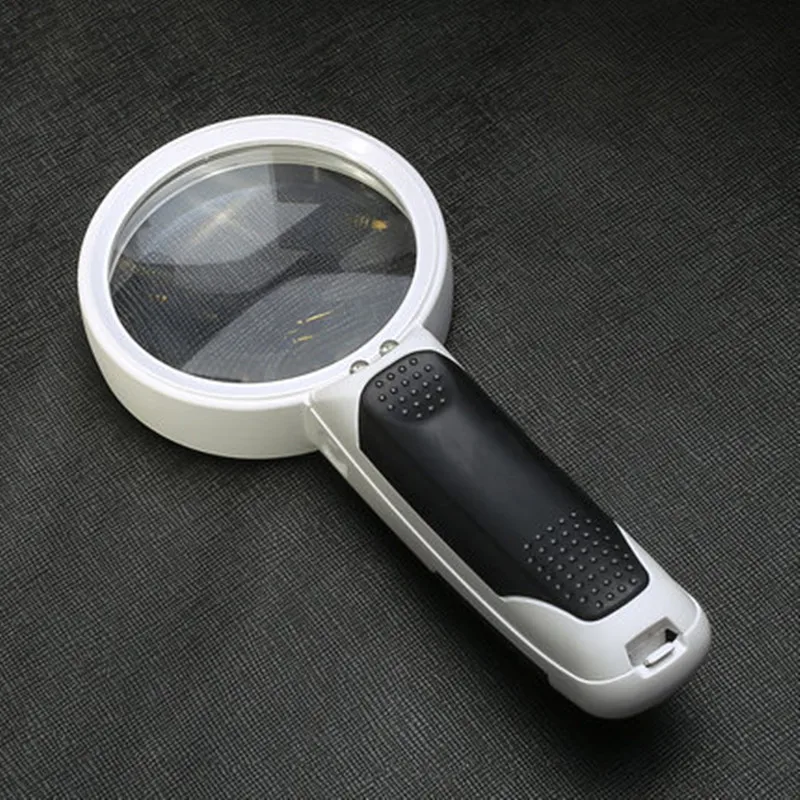 

77390B Optical Magnifying Glass With LED Lights Diameter 90mm Handheld Backlit Magnifier For Reading Lupa Con Luz