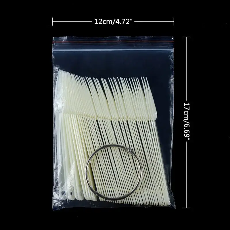 50 шт./упак. ногтей Дисплей палочки ОБРАЗЦЫ показаны карты веерообразных Ложные